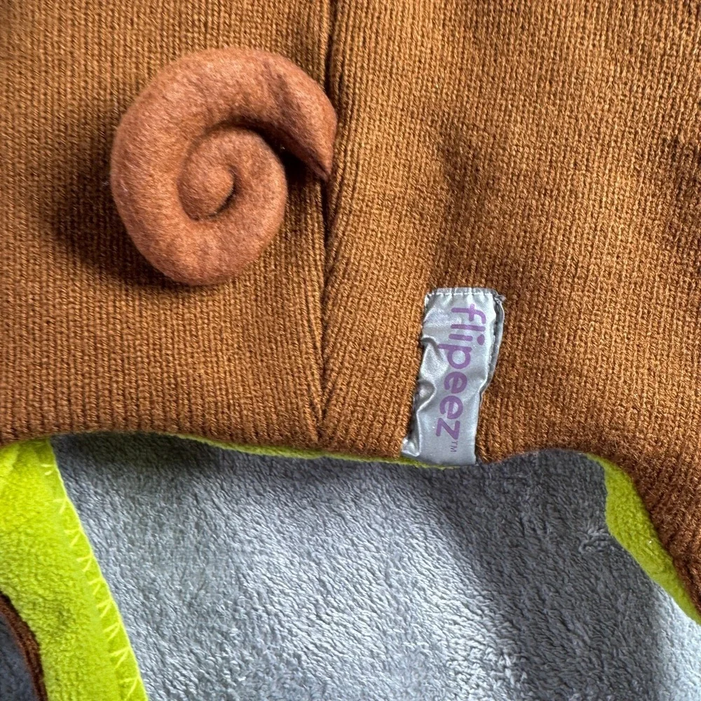 Flipeez Monkey Kids Unisex One Size Costume Hat Dancing Moving Arms Brown Lot 2